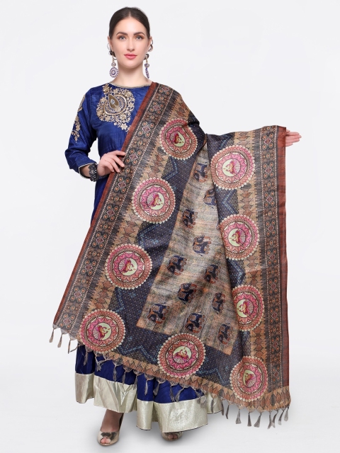 

Saree mall Blue & Beige Printed Dupatta