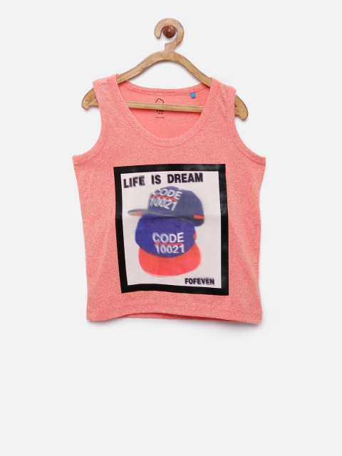 

Sweet Dreams Boys Orange 3D Printed Round Neck T-shirt