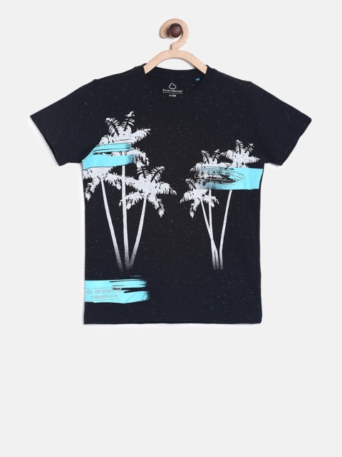 

Sweet Dreams Boys Black Printed Round Neck T-shirt