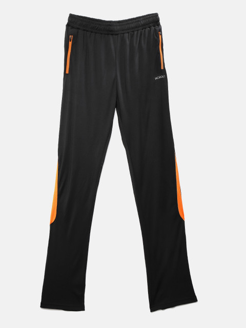 

Sweet Dreams Boys Black Solid Track Pants With Colorblocked Detail