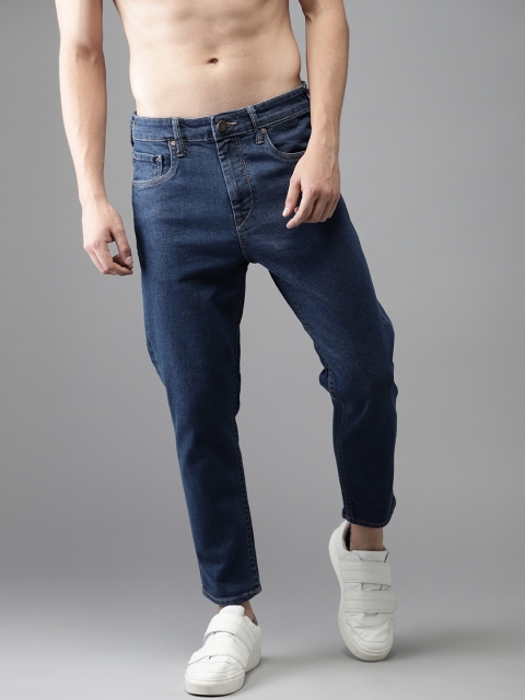 

Moda Rapido Men Blue Straight Fit Mid-Rise Cropped Clean Look Stretchable Jeans
