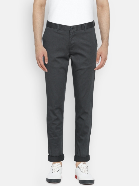 

Blackberrys Men Navy Blue Regular Fit Solid Trousers
