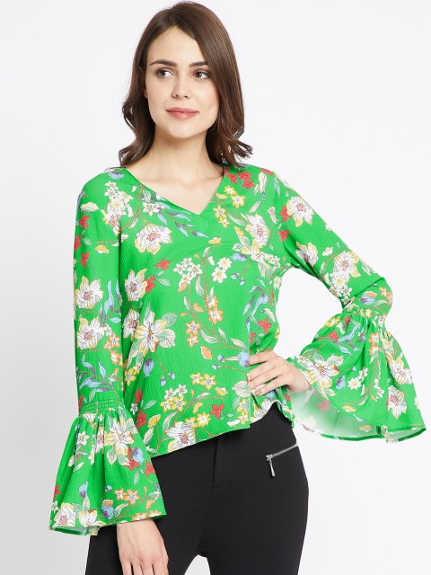 

COVER STORY Women Green Printed Top