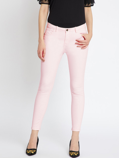

COVER STORY Women Pink Skinny Fit Mid-Rise Clean Look Stretchable Jeans