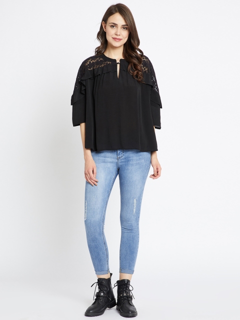 

COVER STORY Women Blue Skinny Fit Mid-Rise Low Distress Stretchable Jeans