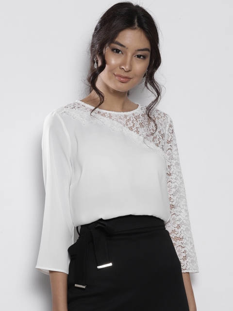 

DOROTHY PERKINS Women White Solid Top