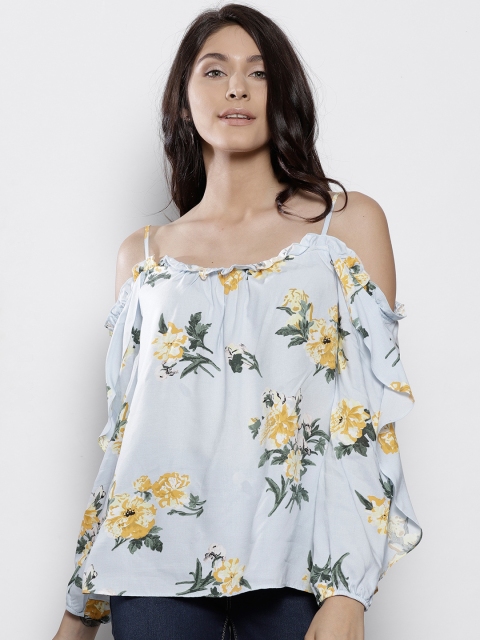 

DOROTHY PERKINS Women Blue Printed Top