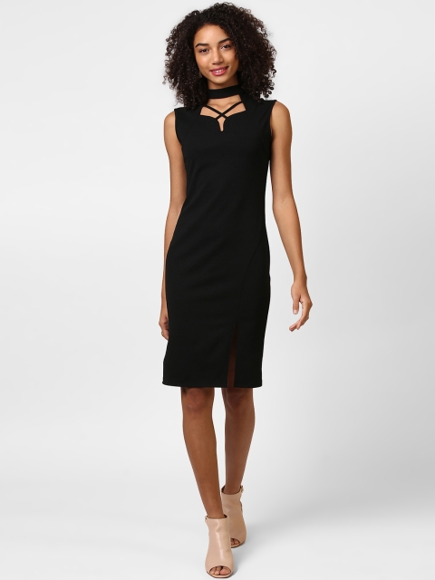 

Harpa Women Black Solid Sheath Dress
