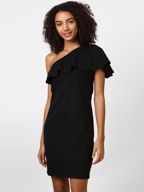

Harpa Women Black Solid Sheath Dress