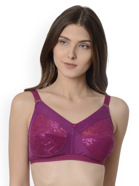 

Da Intimo Purple Lace Non-Padded Non-Wired Minimizer Bra DI999