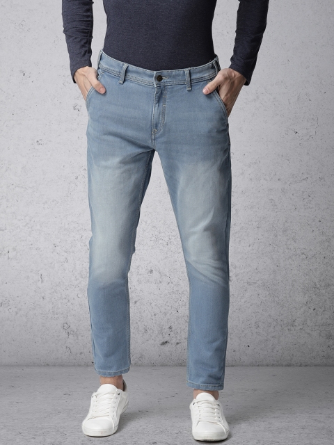 

Ecko Unltd Men Blue Slim Fit Mid-Rise Clean Look Stretchable Cropped Jeans