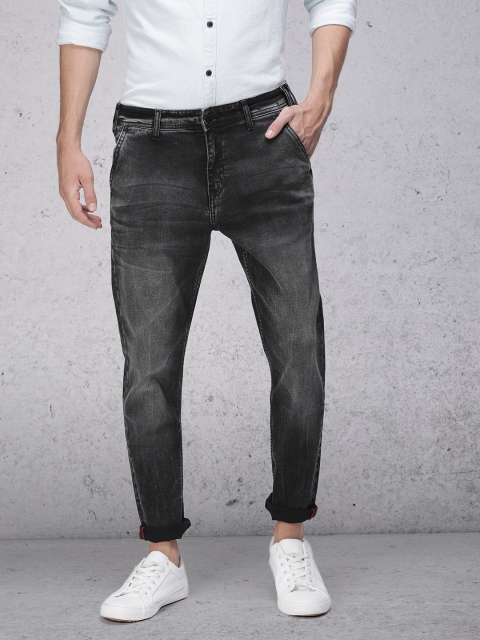 

Ecko Unltd Men Black Slim Fit Mid-Rise Clean Look Stretchable Cropped Jeans