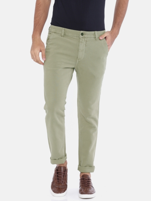 

CODE by Lifestyle Men Beige Slim Fit Solid Regular Trousers