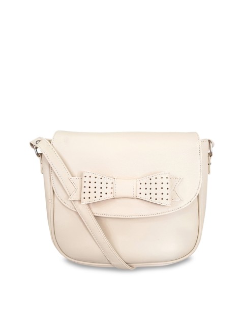 

Toteteca Women Cream-Coloured Solid Sling Bag