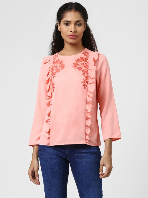 

Harpa Women Pink Embroidered Top