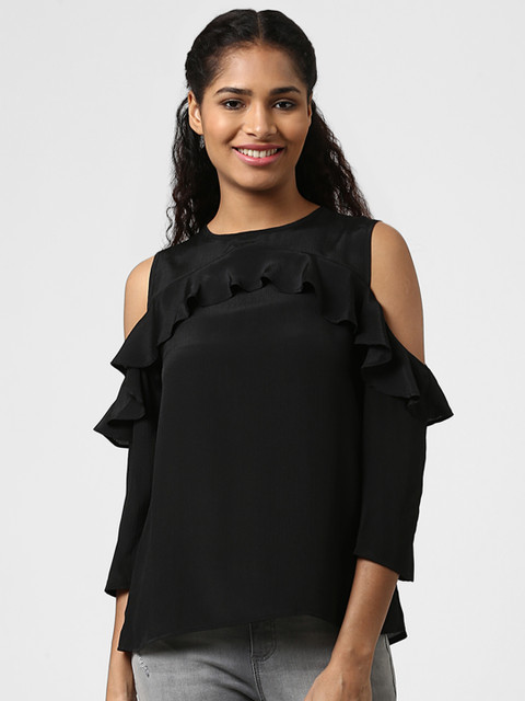 

Harpa Women Black Solid Top