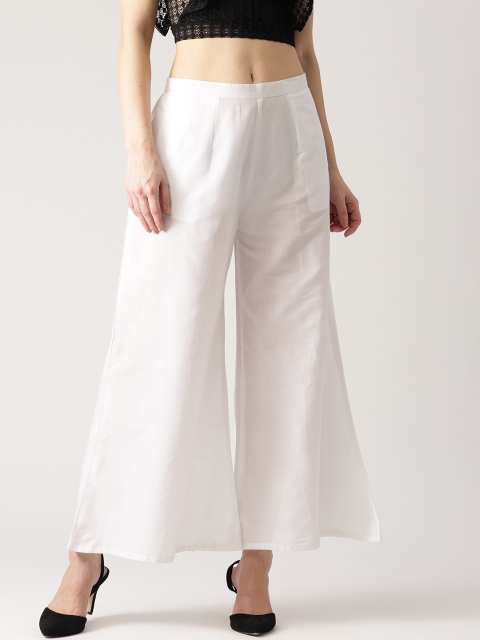 

Libas Women White Wide Leg Solid Palazzos