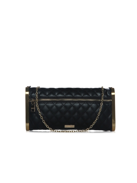 

Kazo Black Embroidered Clutch