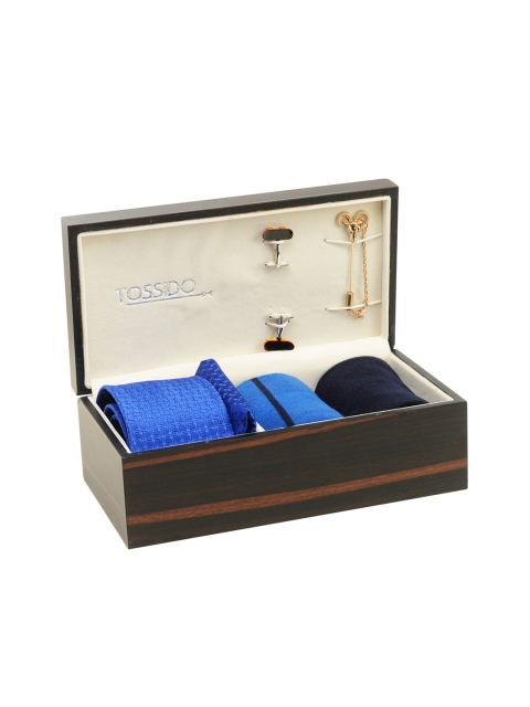 

Tossido Men Blue and Black Accessory Gift Set