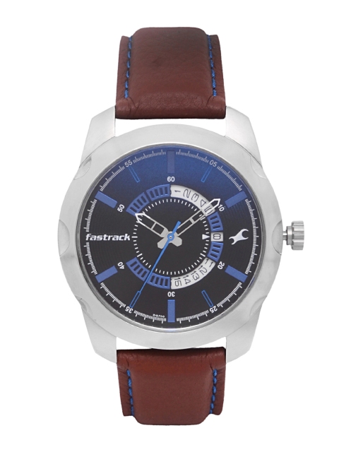 

Fastrack Unisex Black & Blue Analogue Watch 3123SL04