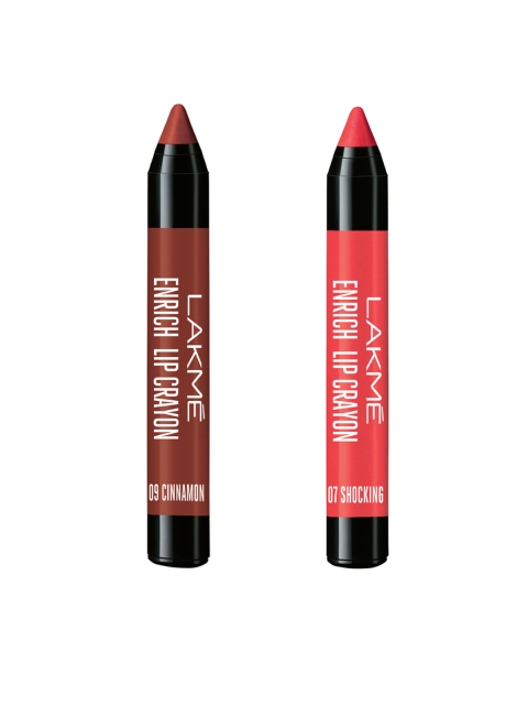 

Lakme Set of 2 Lip Crayons, Pink