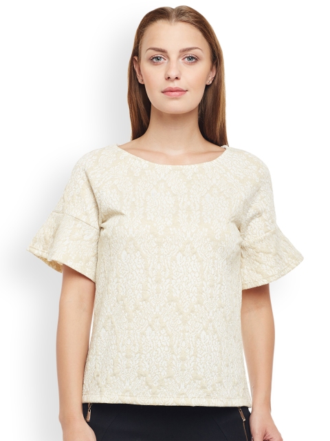 

Latin Quarters Women Beige Self Design Top