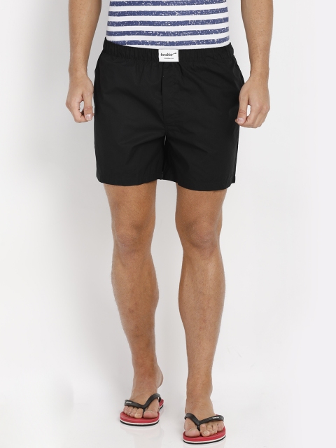 

Bareblow Men Black Solid Pure Cotton Boxers BBBX19