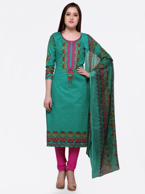 

Satrani Green Pure Cotton Unstitched Dress Material