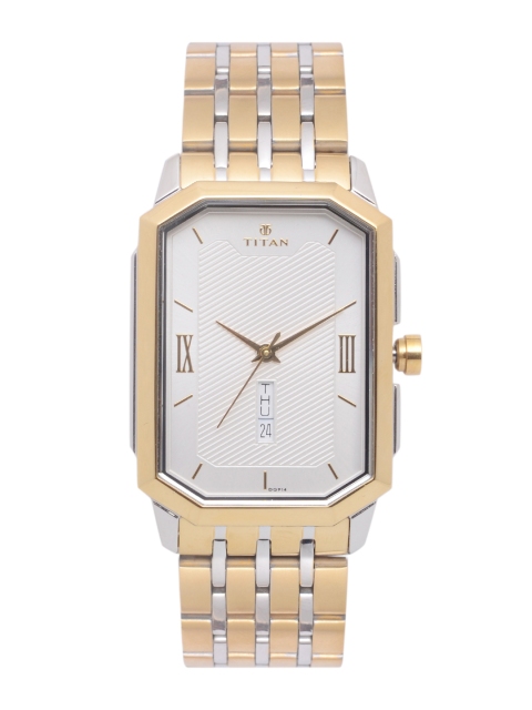 

Titan Men Silver-Toned Analogue Watch 1742BM02