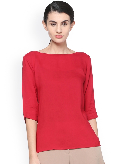 

Van Heusen Woman Red Solid Top