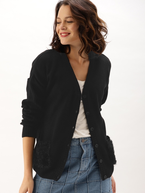

DressBerry Women Black Cardigan Sweater