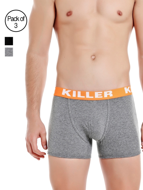 

Killer Pack Of 3 Boxer Briefs KLBRF-1010 MDWSTFT AMLAMLBK, Grey