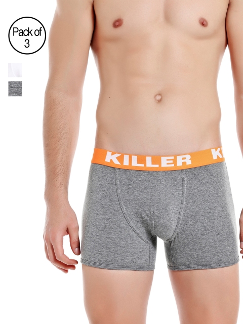 

Killer Pack Of 3 Boxer Briefs KLBRF-1010 MDWSTFT AMLAMLWT, Grey