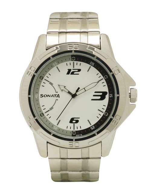 

Sonata Men White & White Analogue WatchNK77001SM02