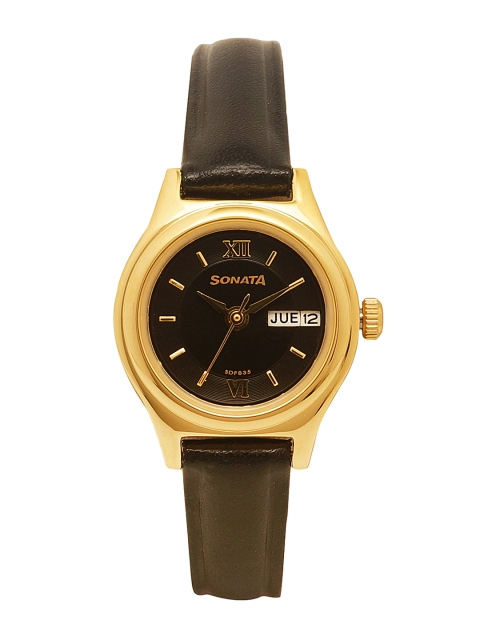 

Sonata Women Black Analogue Watch