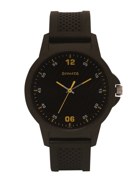 

Sonata Men Black Analogue Watch 7119PP04