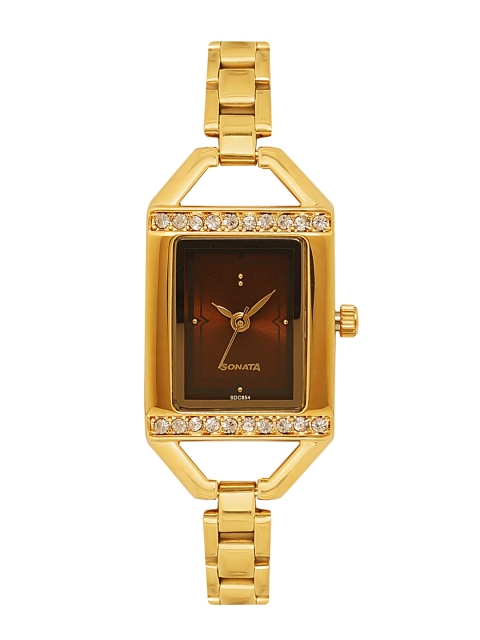 

Sonata Women Brown & Gold-Toned Analogue Watch NK87005YM01