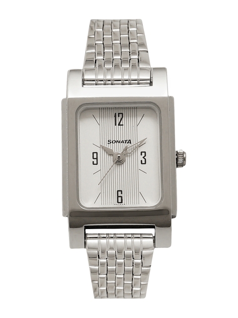 

Sonata Essentials Women White Analogue watch NL87021SM01