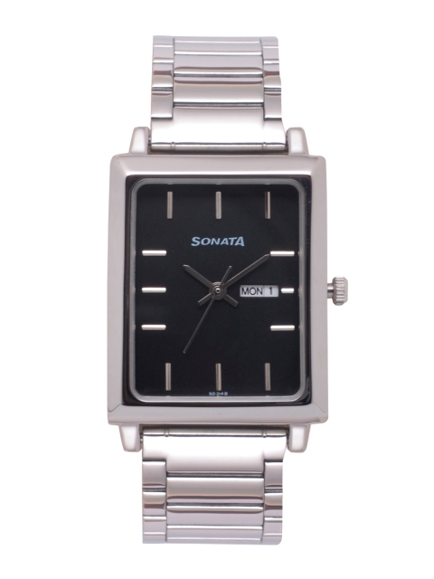 

Sonata Men Black Analogue Watch NK7078SM06
