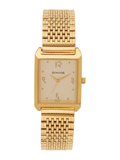 

Sonata Men Cream-Coloured Analogue Watch NK70078083YM01