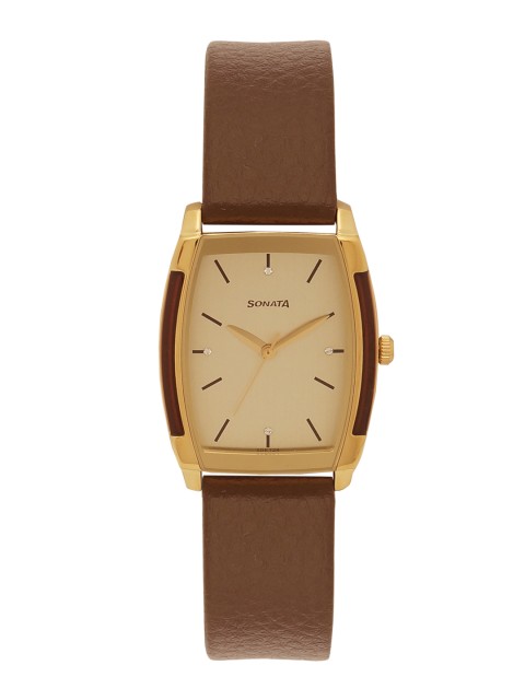 

Sonata Men Beige Analogue Watch NK70808069YL01
