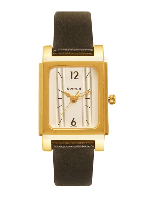 

Sonata Essentials Women White Analogue watch NL87021YL01