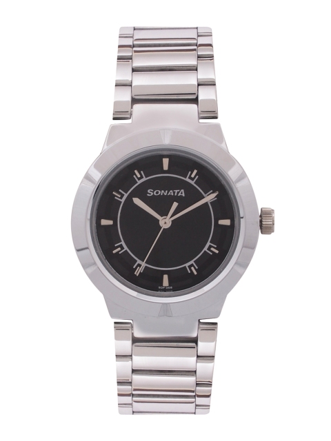 

Sonata Women Black & Silver-Toned Analogue Watch NK8138SM01