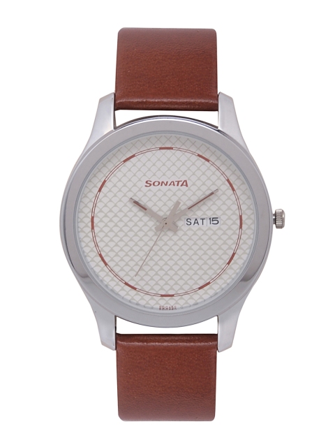 

Sonata Men White Analogue Watch NK77063SL03