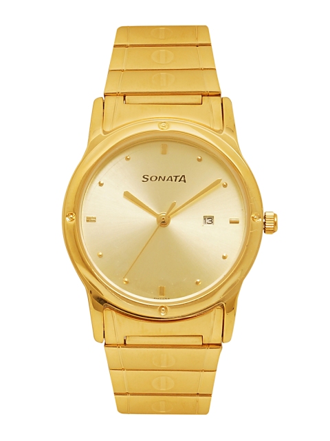 

Sonata Men Gold-Toned Analogue Watch NK7023YM06