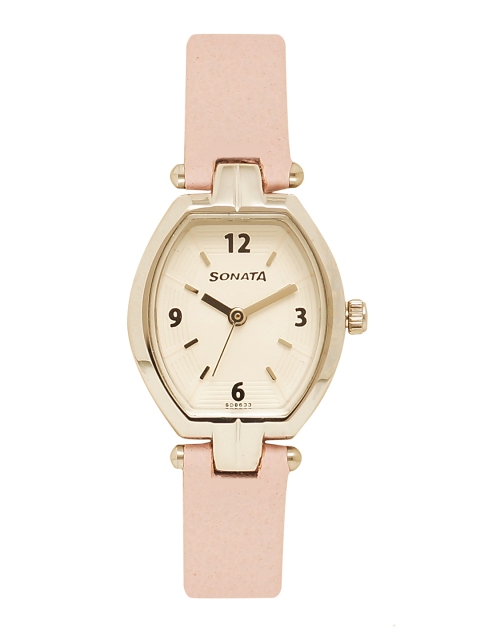 

Sonata Women Cream-Coloured Analogue Watch NJ8083SL01C