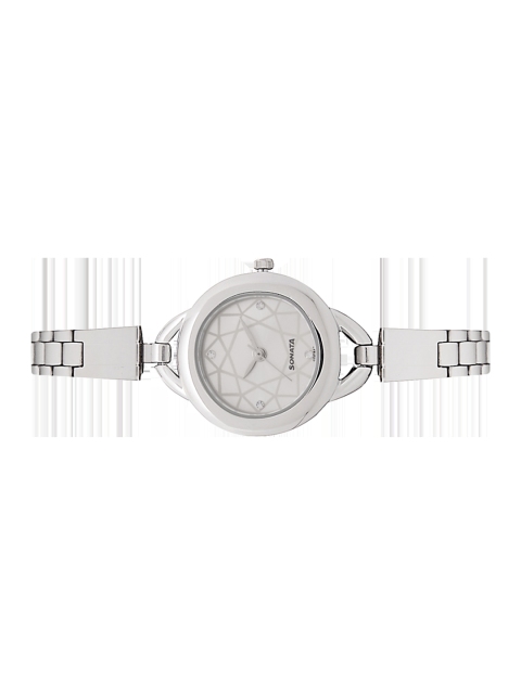 

Sonata Women Silver-Toned Analogue Watch NK87006SM01
