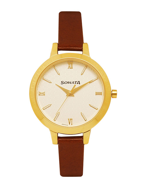 

Sonata Elite Women White Analogue watch NL8141YL01