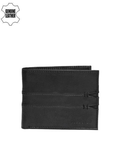 

Roadster Men Black Solid Two Fold Genuine Leather Wallet