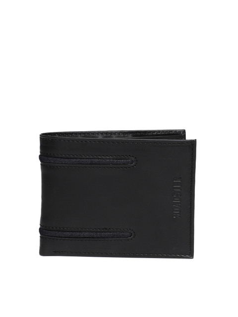 

Roadster Men Black Solid Two Fold Leather Wallet